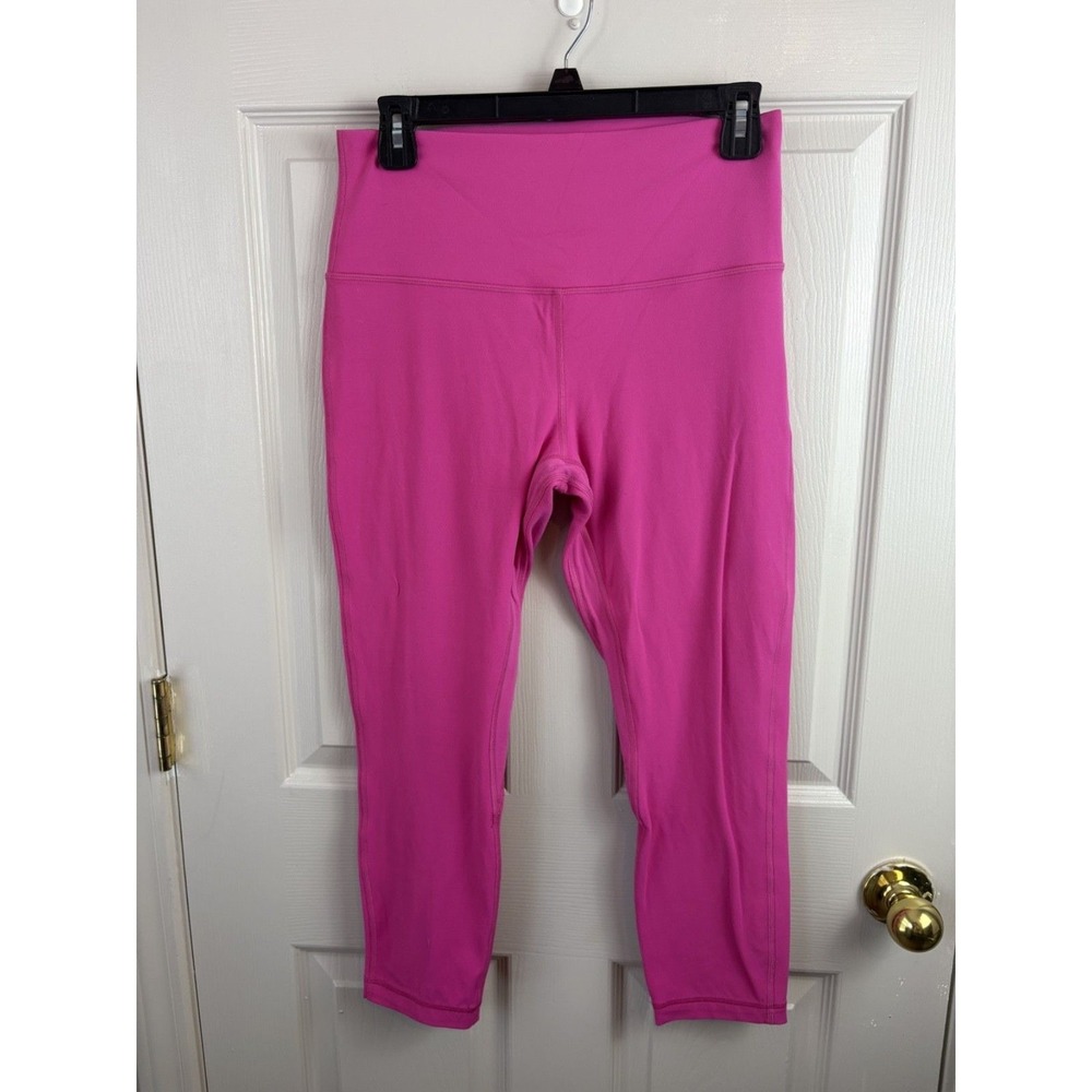 Lululemon Leggings Womens 10 Pink Good High Rise Crop Yoga Pants Activewear